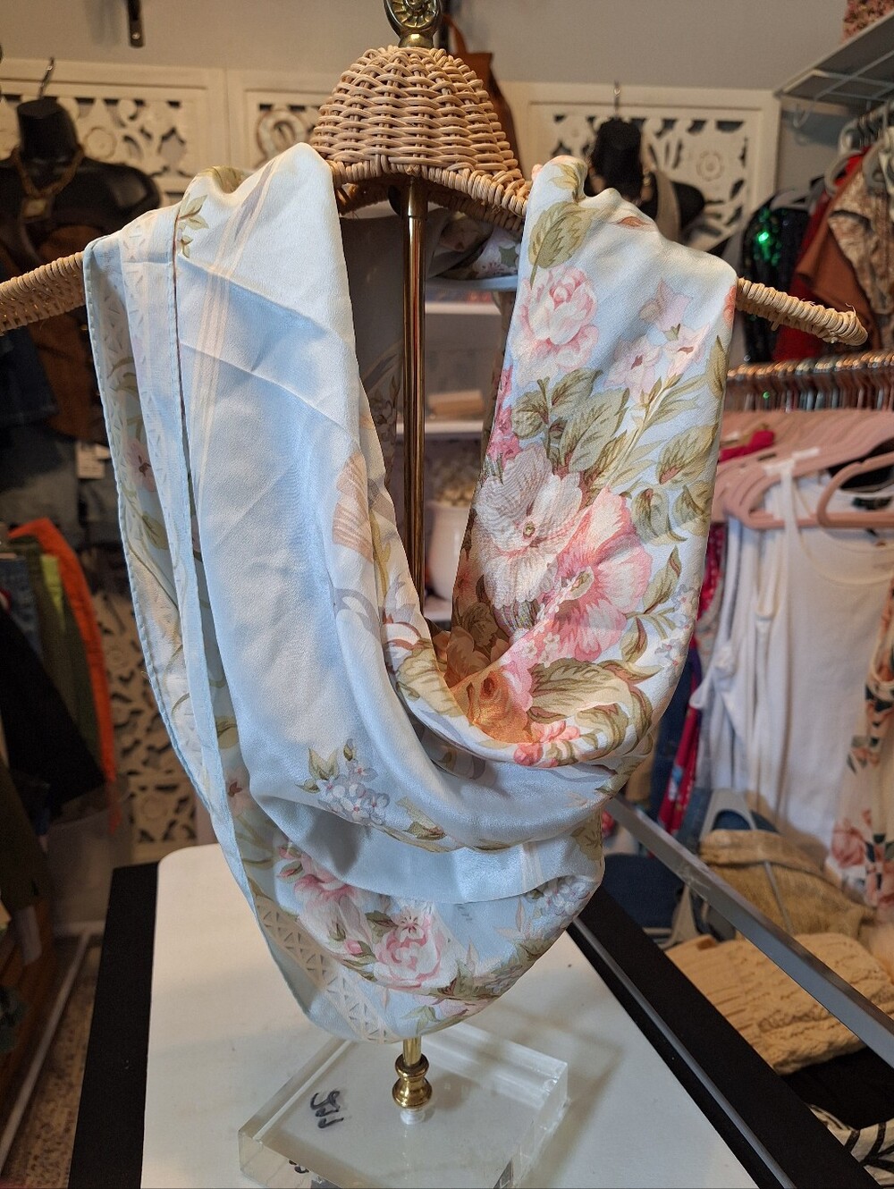 100 % Silk  Polo Ralph Lauren  Floral Lightweight Scarf